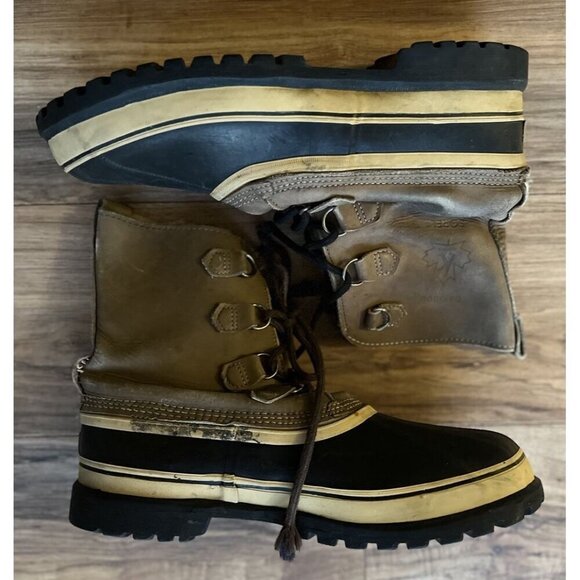 Vintage Sorel Caribou Winter Snow Boots Kaufman Leather Size Unknown Men’s main image 4